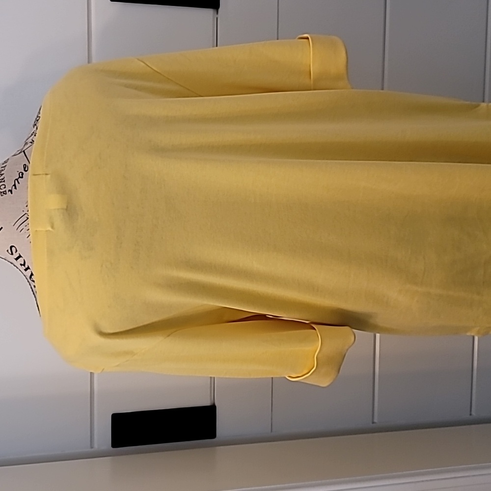 Karen Scott Bright yellow Boat Neck T-Shirt - Picture 2 of 8